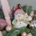 Композиция новогодняя настольная "Розовый снеговик"