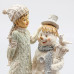 Фигурка декоративная "Девочка и снеговик" в ассортименте