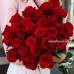Букет 25 красных роз Эксплорер (Эквадор 40 см)