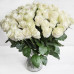 Букет 51 белая роза Мондиаль (Эквадор 40 см)